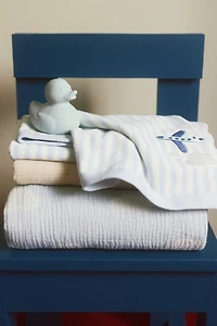 Embroidered-Detail Bath Towel