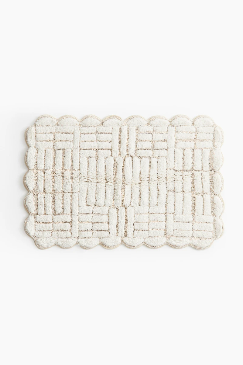 Tapis de bain en coton bouclé