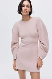 Robe en tricot côtelé de viscose mélangée