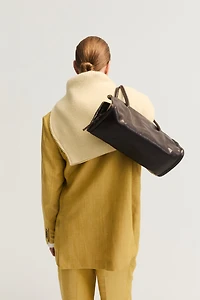 Double-Breasted Linen-Blend Jacket