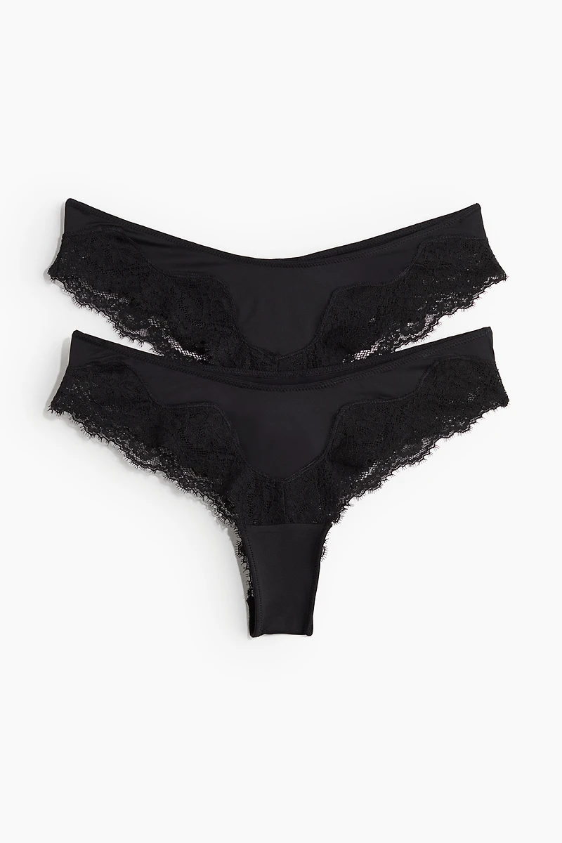 Lot de 2 culottes brésiliennes en microfibre