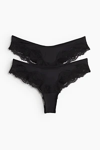 Lot de 2 culottes brésiliennes en microfibre