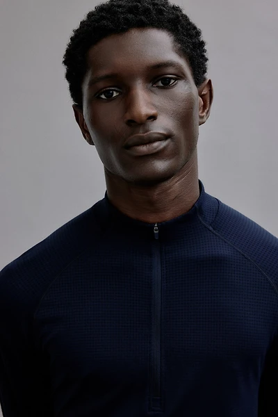 Muscle-Fit Half-Zip Sports Shirt with DryMove™