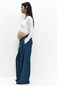 MAMA Wide-Leg Paper-Bag Pants