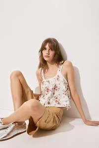 Lace-Detail Strappy Top