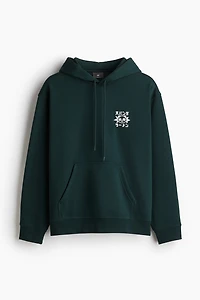 Loose Fit Printed Hoodie