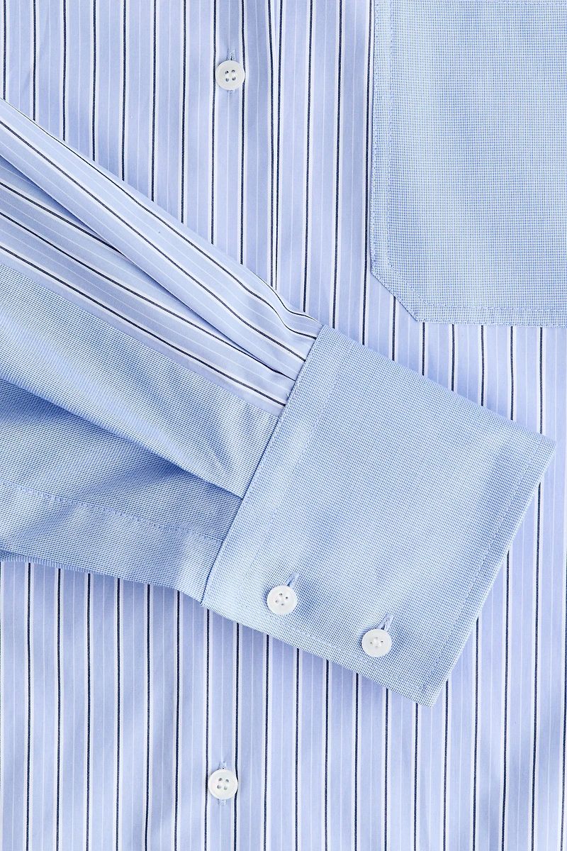 Chemise ample à panneaux en popeline