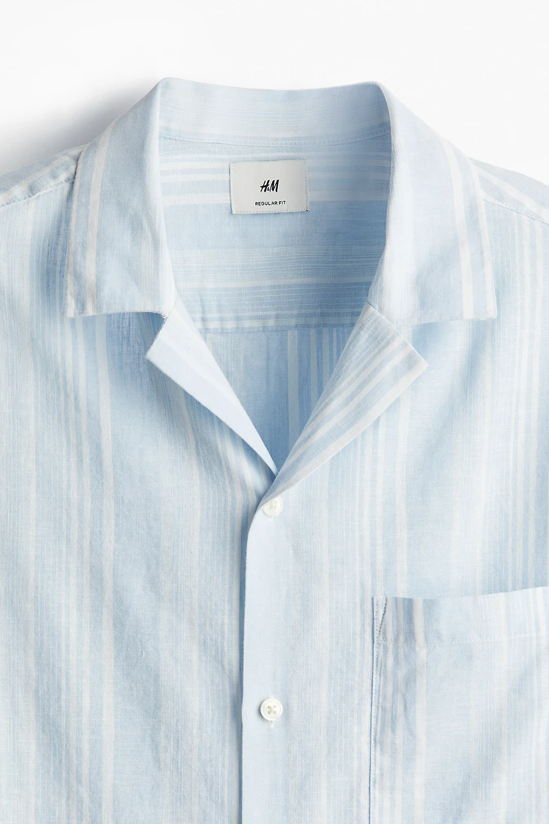 Regular Fit Linen-blend Resort Shirt