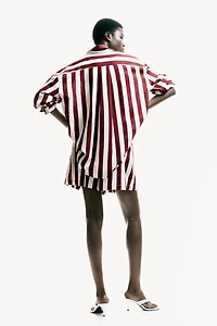 Oversized Linen-Blend Shirt