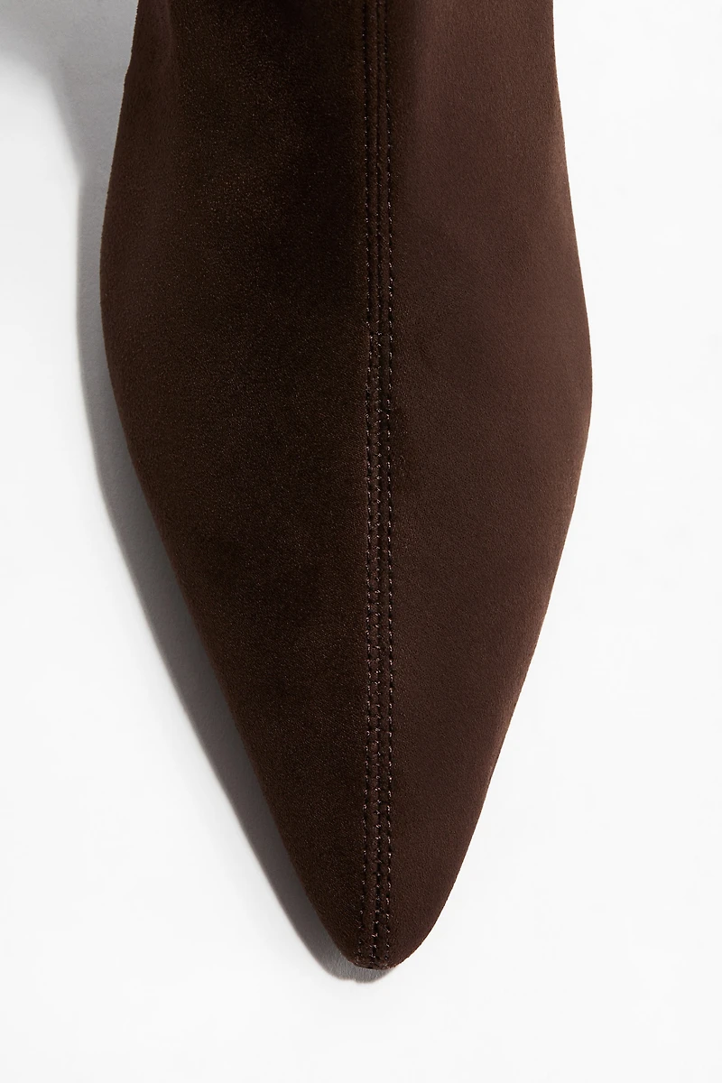 Bottines-chaussettes à talon