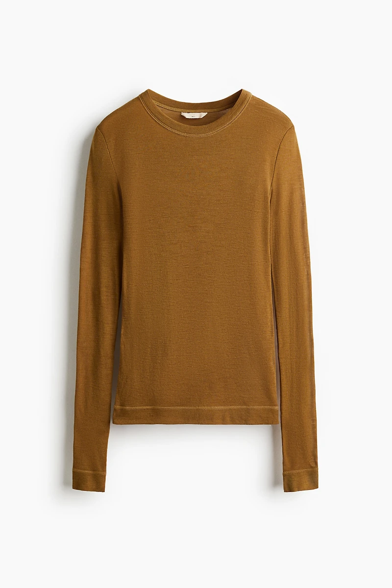 Fine-Knit Wool Top