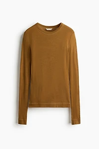 Fine-Knit Wool Top