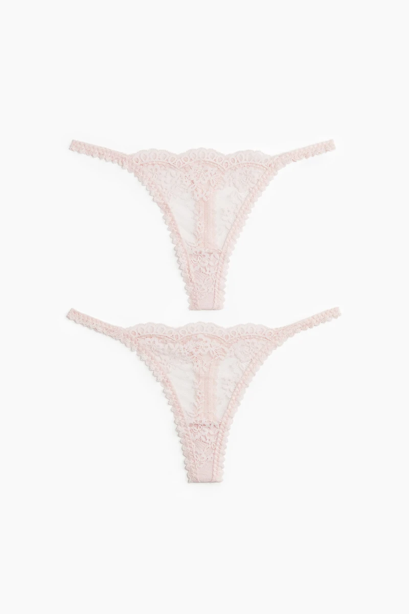 2-pack Lace Thong Briefs