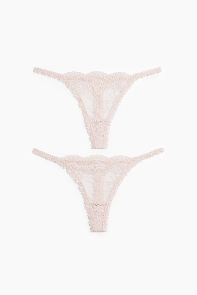2-pack Lace Thong Briefs