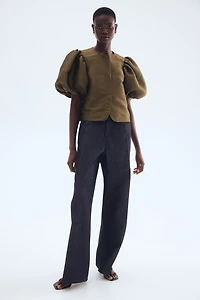 Balloon-Sleeved Blouse