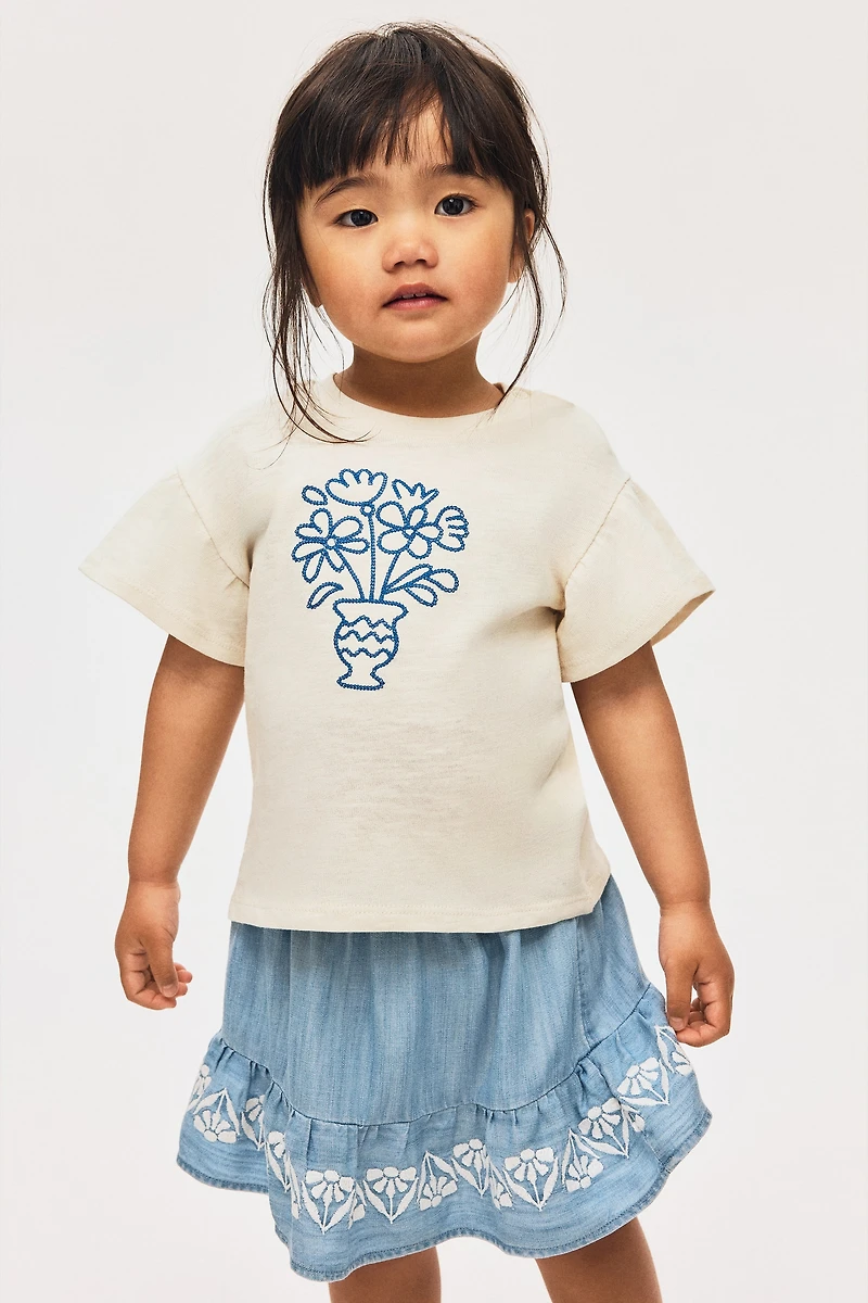 Top with Printed Motif