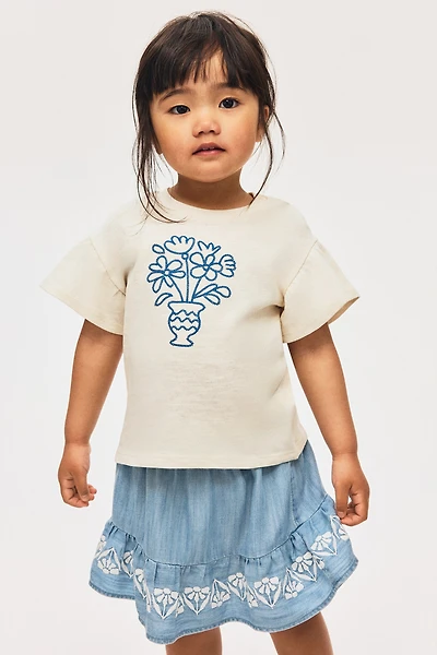 Top with Printed Motif