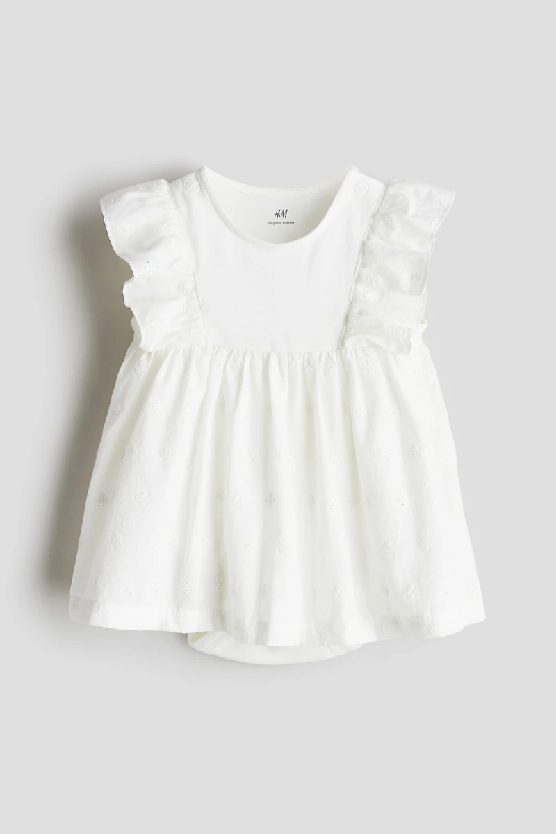 Ruffle-trimmed Bodysuit Dress