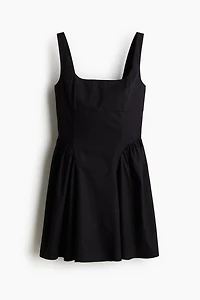 Open-Back Poplin Dress