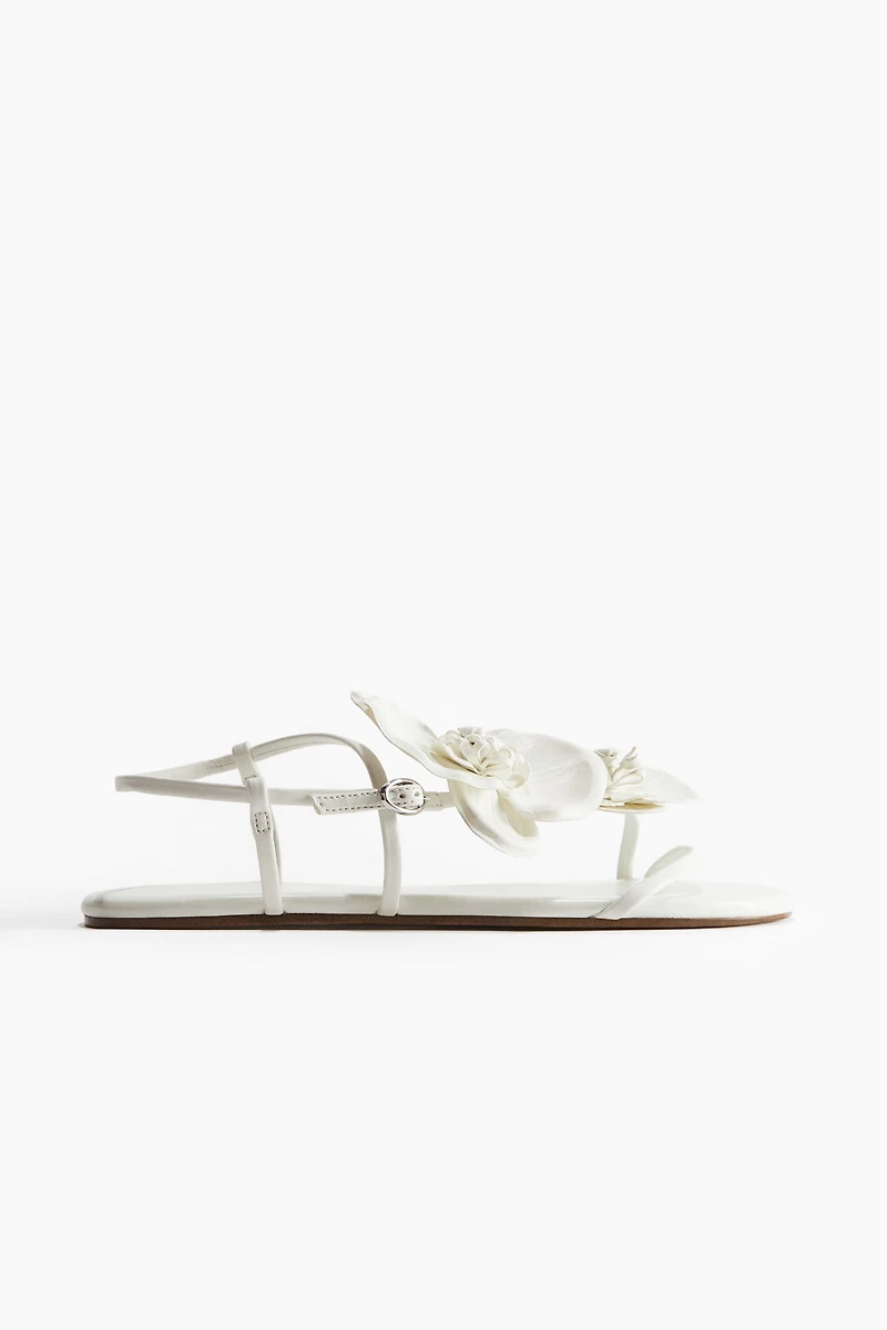 Appliquéd Strappy Sandals