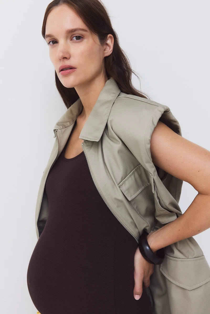 MAMA Ribbed Jersey Dress