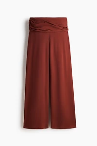 Draped Fine-Knit Pants