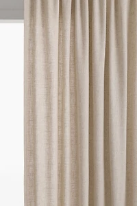 Single-Pack Wide Linen-Blend Curtain Panel