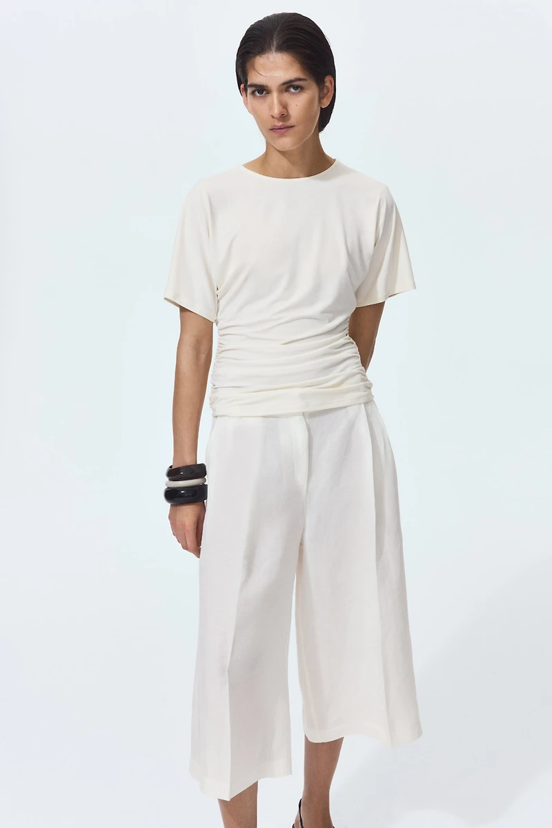 Draped Jersey Top