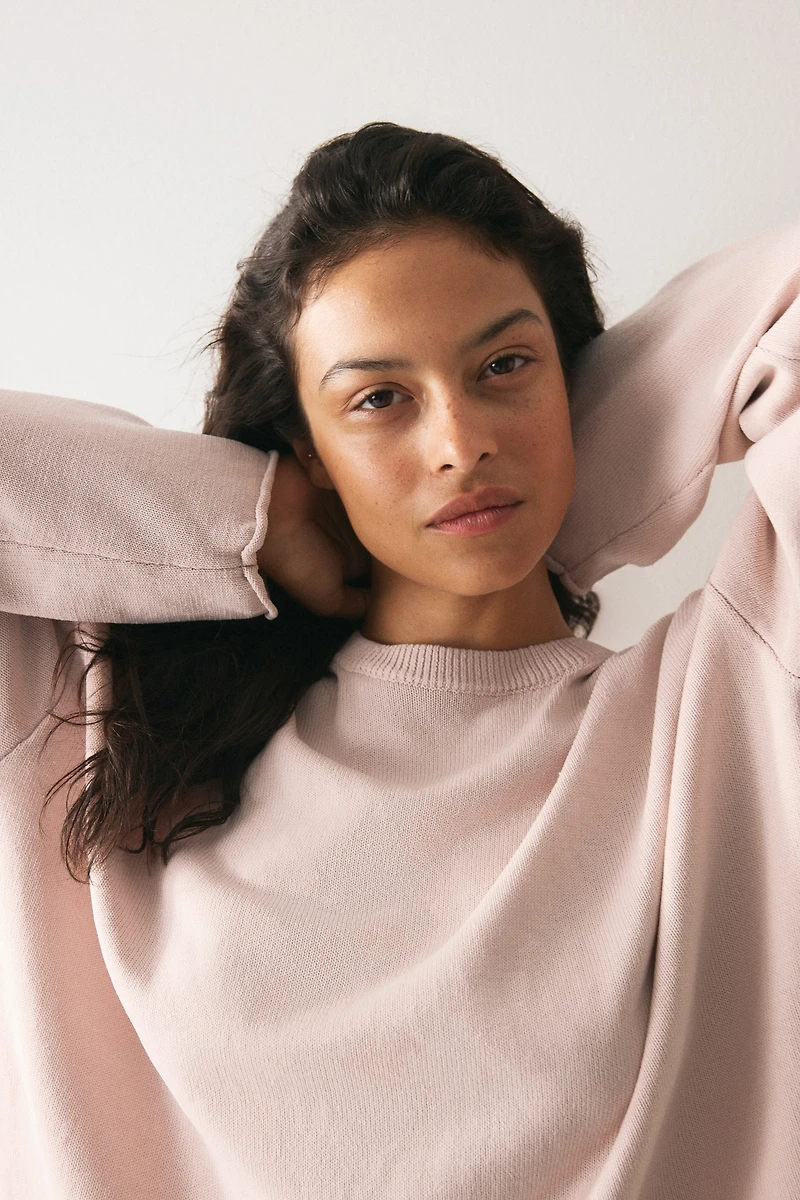 Roll-edge Sweater