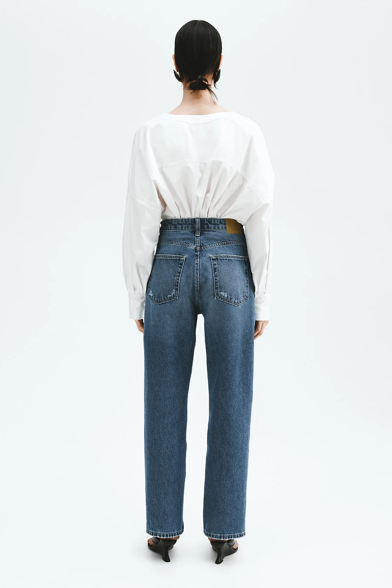 Straight High Waist Ankle Jeans
