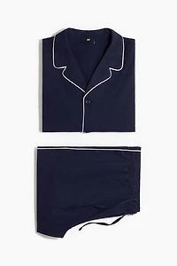 Chemise et pantalon de pyjama en coton