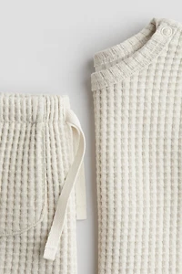 2-Piece Waffled Cotton Set