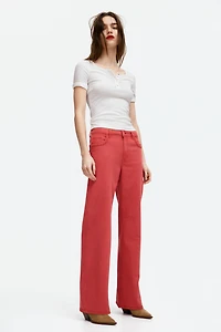 Jean large à taille haute