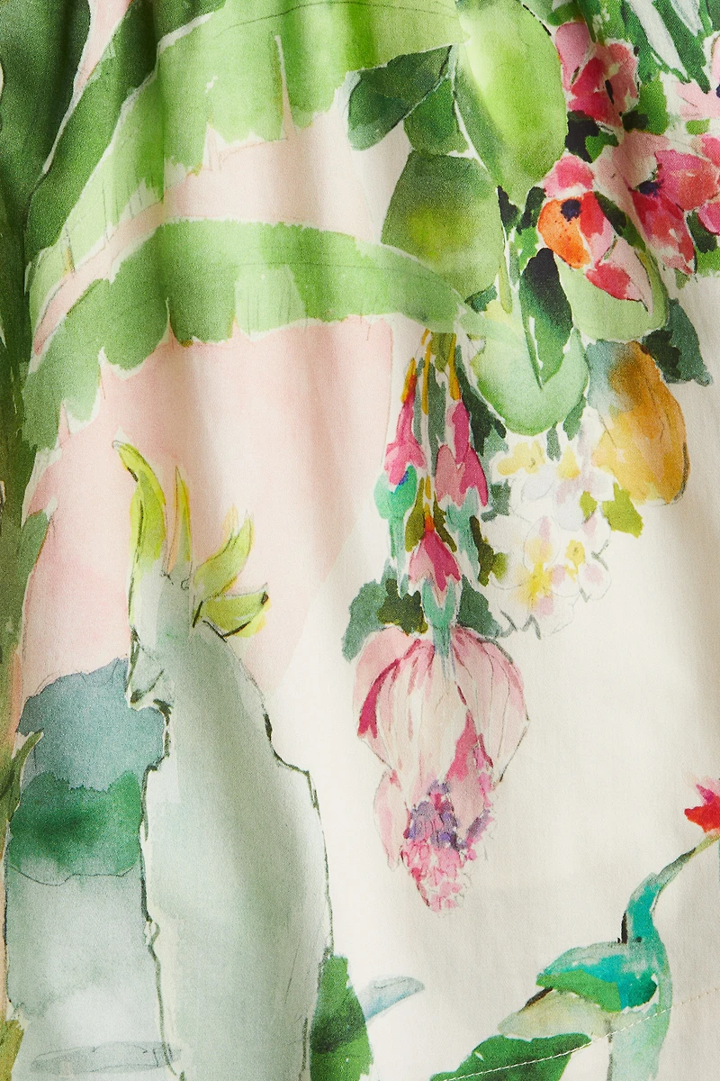 Patterned Cotton Shorts