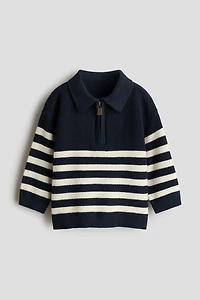 Cotton-Knit Polo Sweater