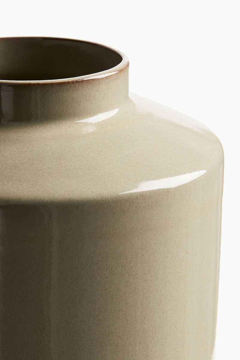 Large Reactive-Glaze Stoneware Vase