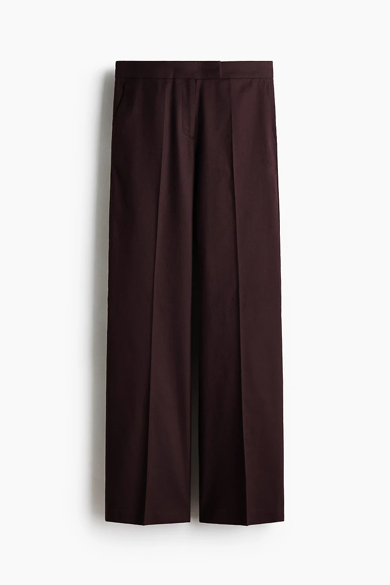 Linen-Blend Dress Pants