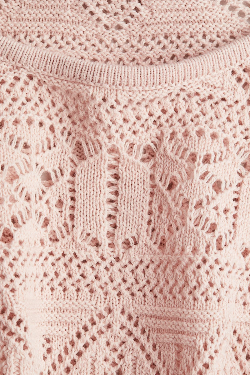Pointelle-Knit Short Top