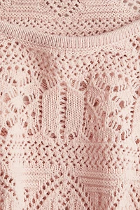 Pointelle-Knit Short Top