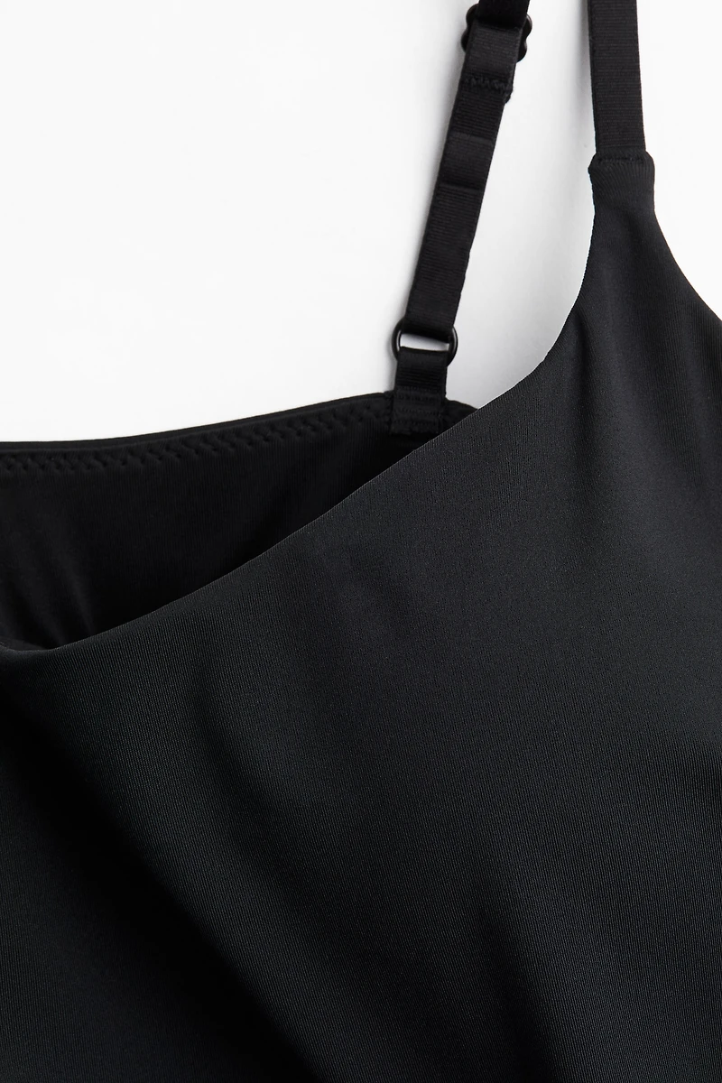 Padded-Cup Microfiber Strappy Top