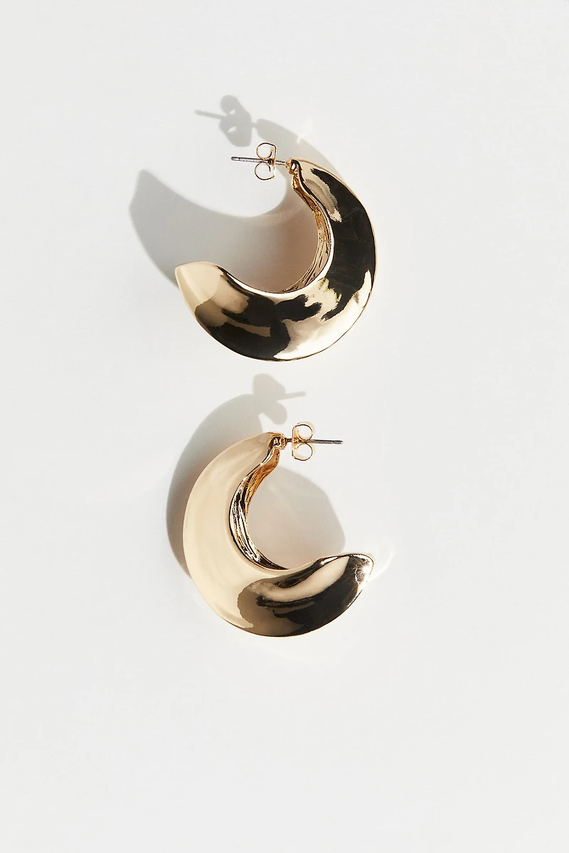Pointed-edge Hoop Earrings
