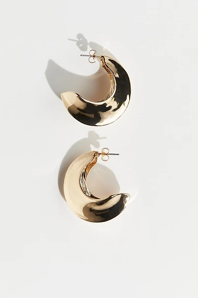 Pointed-edge Hoop Earrings