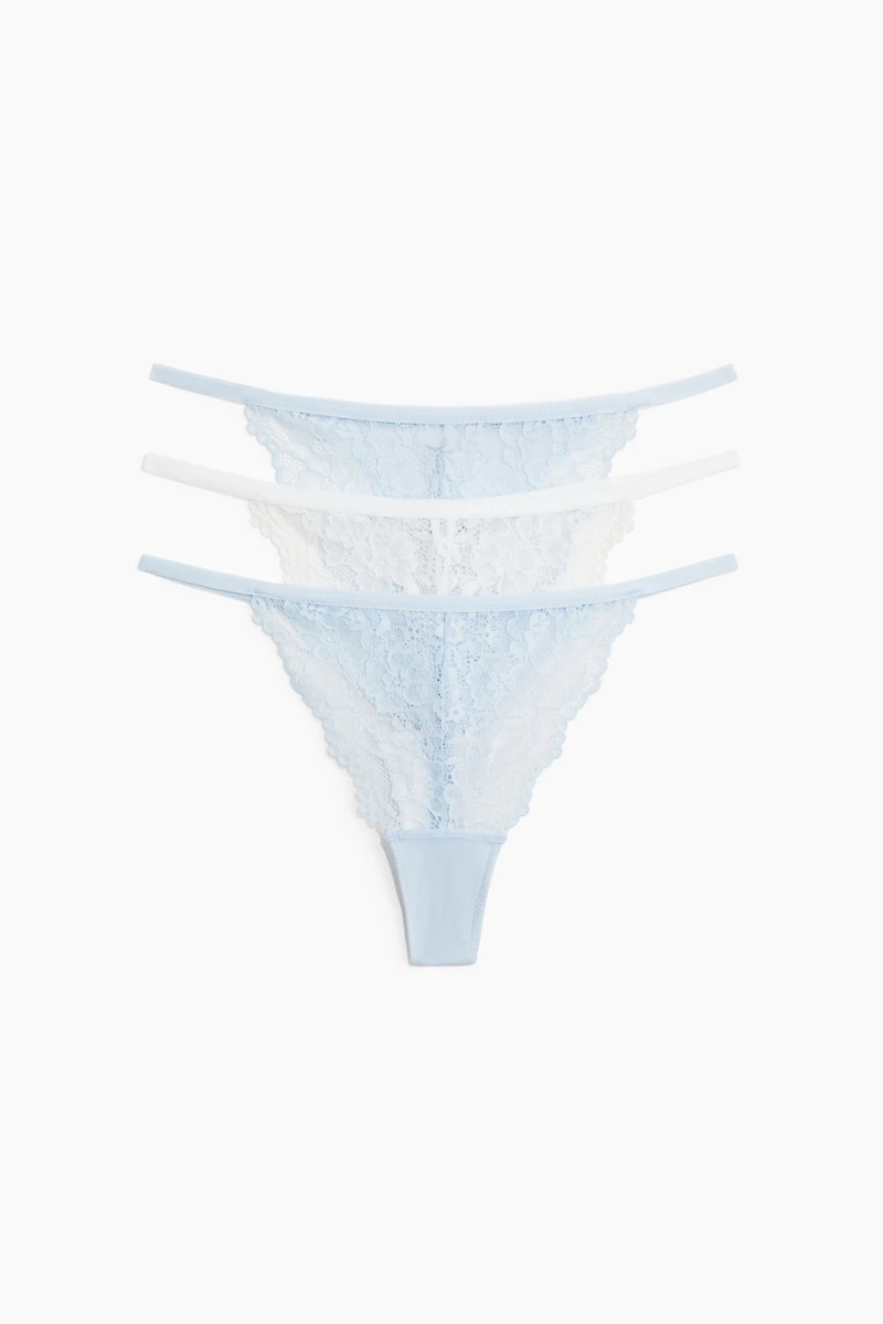 3-pack Lace Thong Briefs