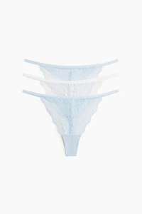3-pack Lace Thong Briefs