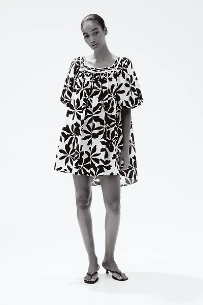 Robe tunique à manches ballon