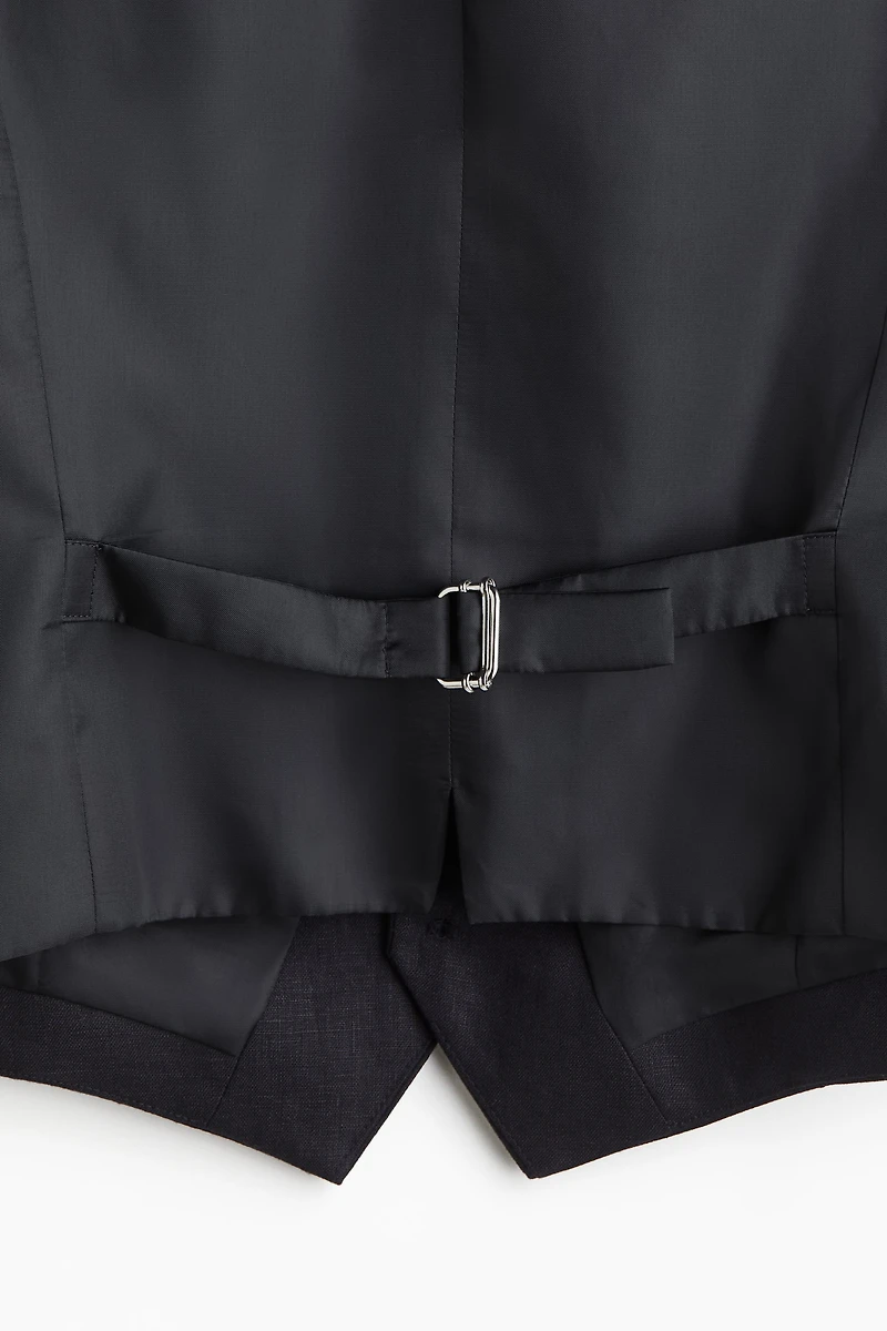 Slim-Fit Linen Suit Vest