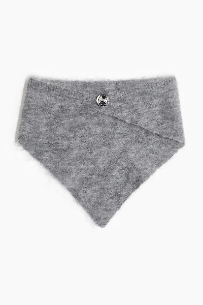 Mohair-Blend Triangle Scarf