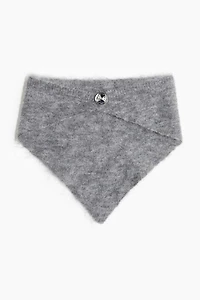 Mohair-Blend Triangle Scarf