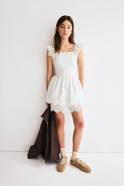 Dress with Eyelet Embroidery
