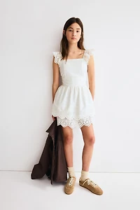 Dress with Eyelet Embroidery